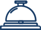 Desk bell blue icon