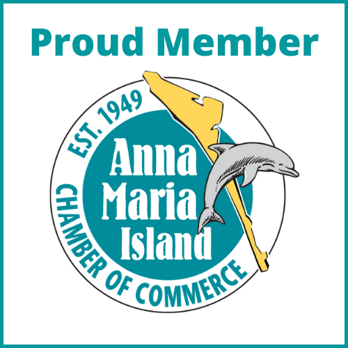 Trust badges from AirBNB superhost, Vrbo Premier Partner, and Anna Maria Island Chamber of Commerce